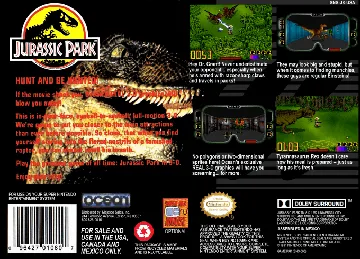 Jurassic Park (USA) (Rev 1) box cover back